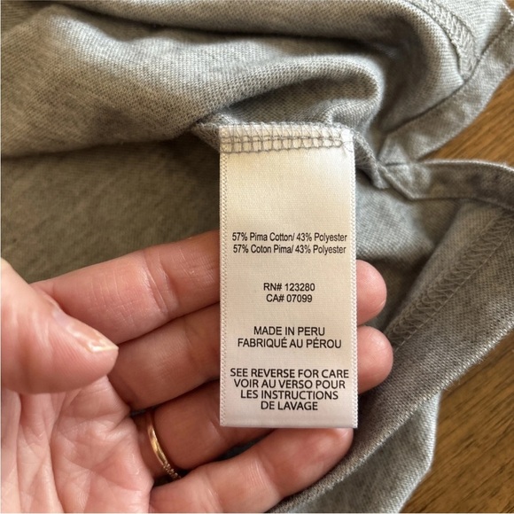 Travis Mathew Polo Shirt Hawaiian Palm Stripe Gray Blue Golf Performance Sz 2XL - Picture 9 of 13